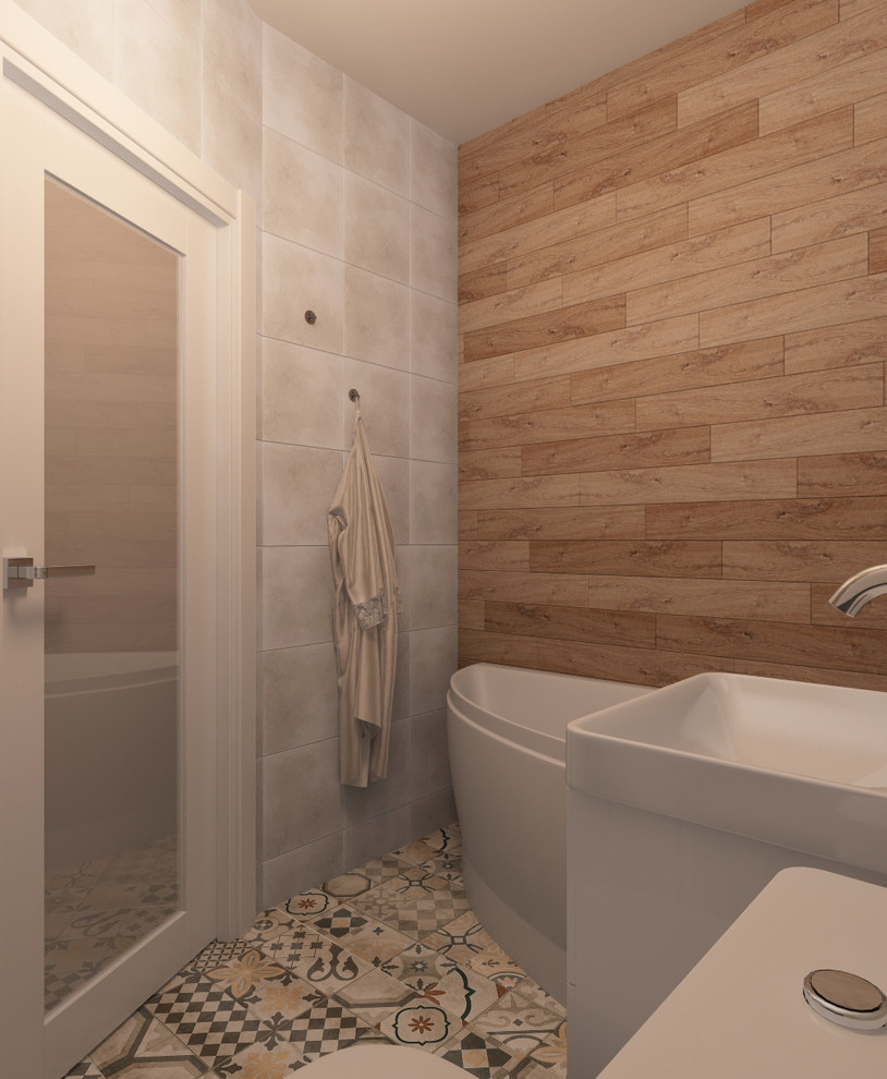 Дизайн прихожей и санузла в новостройке для молодой семьи