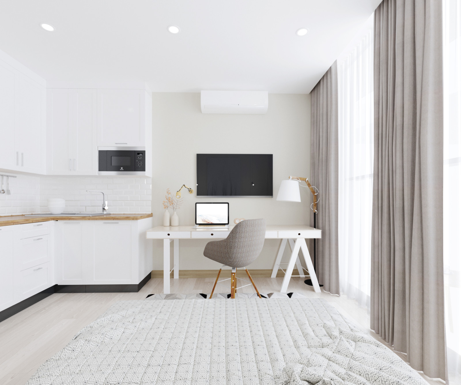 Дизайн студии YARD 19 м2