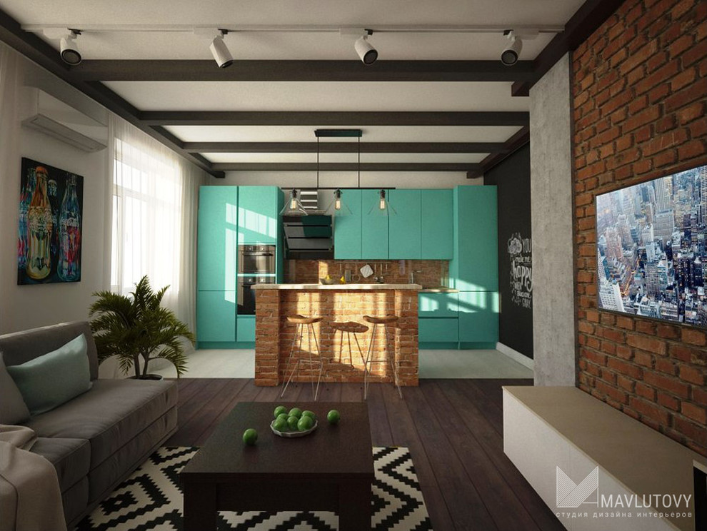 2-комнатная квартира  с элементами стиля лофт в Москве