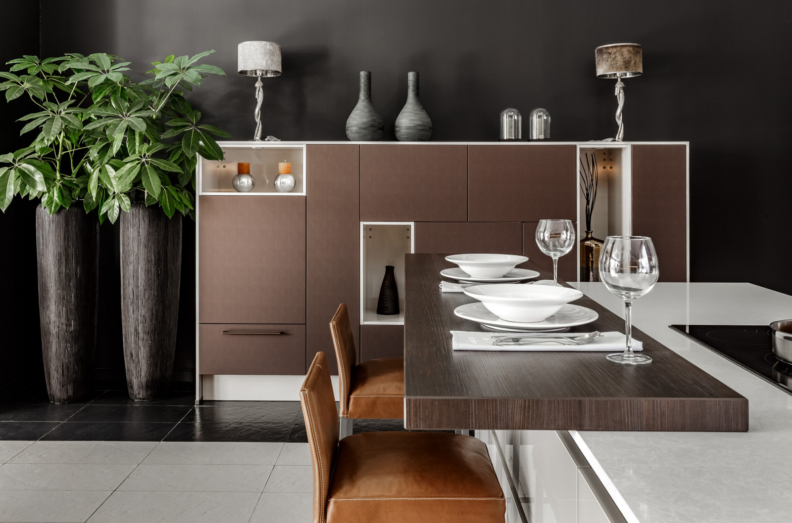 Один из реализованных нами проектов - кухня Nolte Glass Tec Plus | Nature | Napp