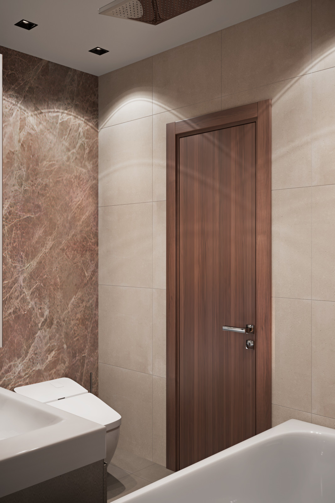 Визуализация квартиры в бежевых тонах