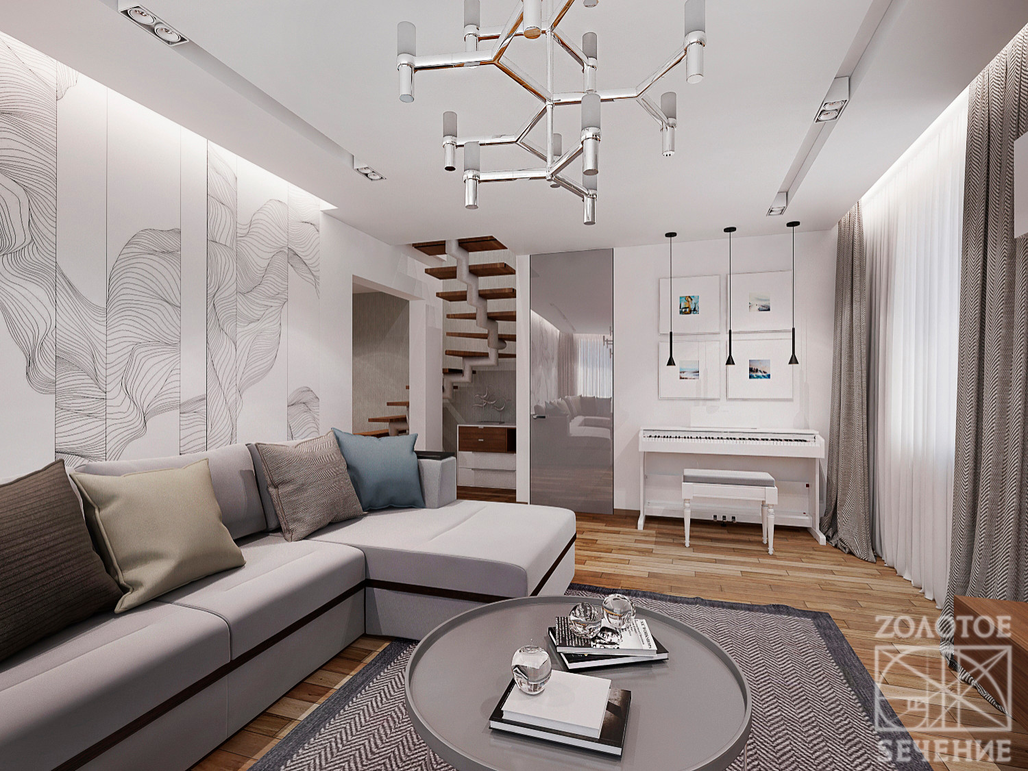 Интерьер двухуровневой квартиры