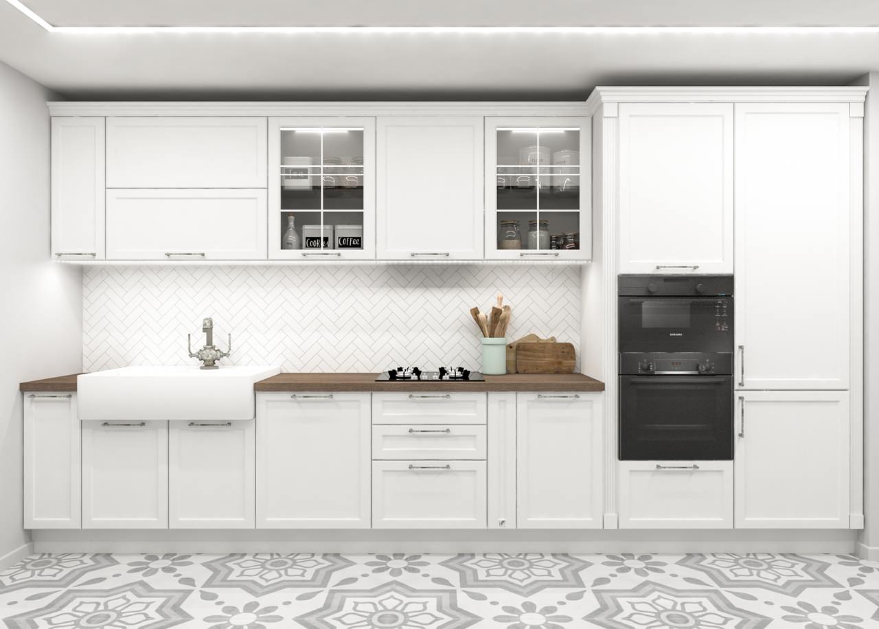 Белая кухня.