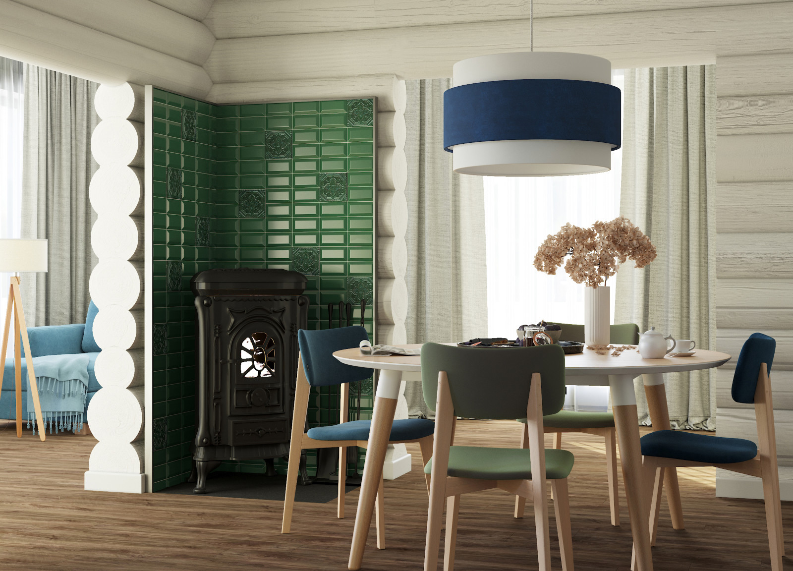 Обложка проекта: Загородный дом из бревна. Реконструкция.