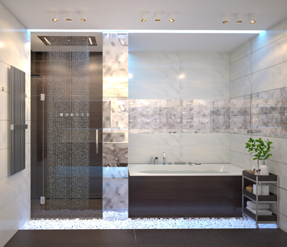 Ванная комната с черной сантехникой 2