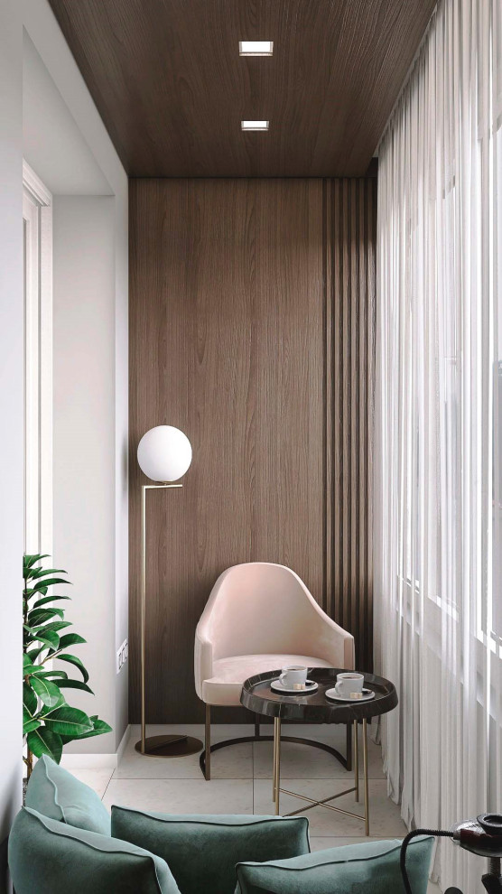 Монохром в двухкомнатной квартире для молодой пары