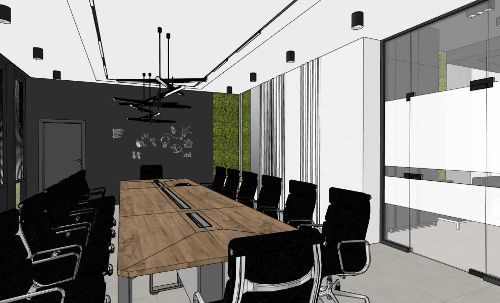 Офис для компании Изовол (экспресс-проект, скетчап)