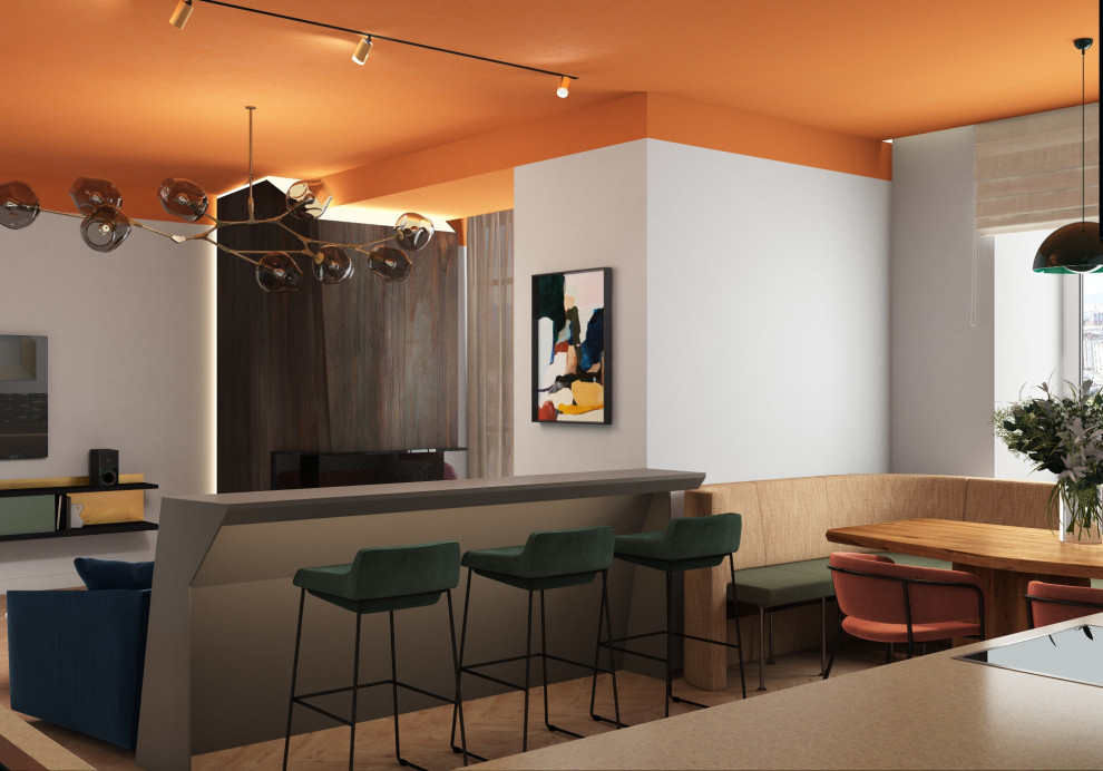 Яркий дизайн интерьера на взлётке