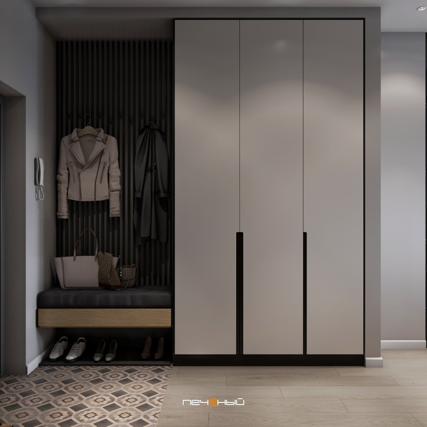 Очередной дизайн-проект трёхкомнатной квартиры