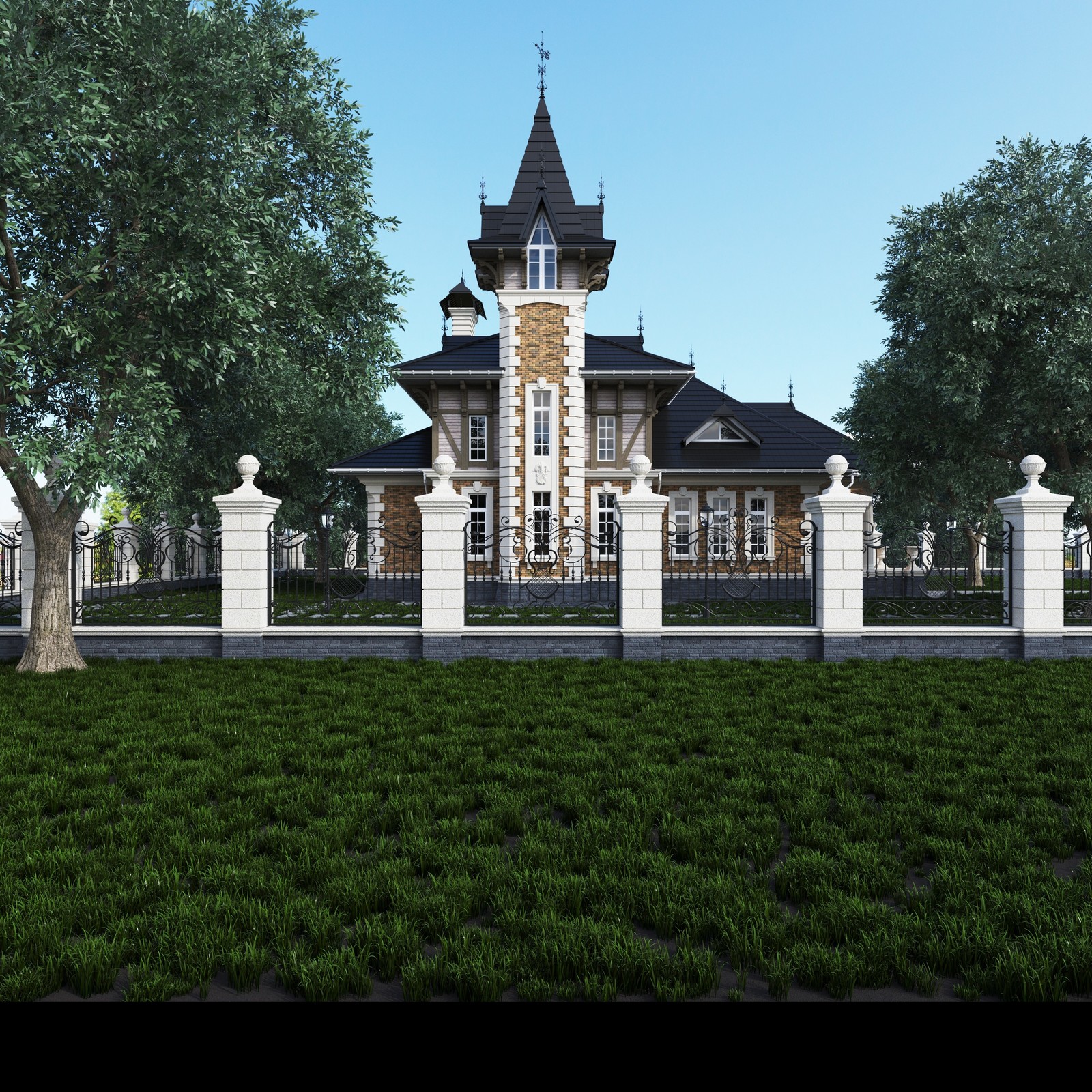 Дом в викторианском стиле.