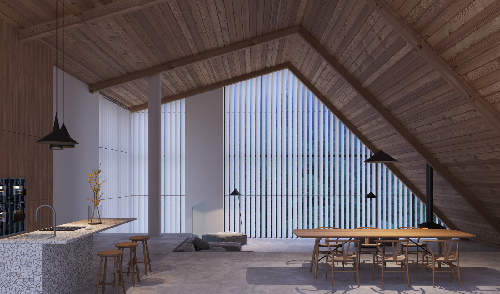 Дом с нестандартными окнами