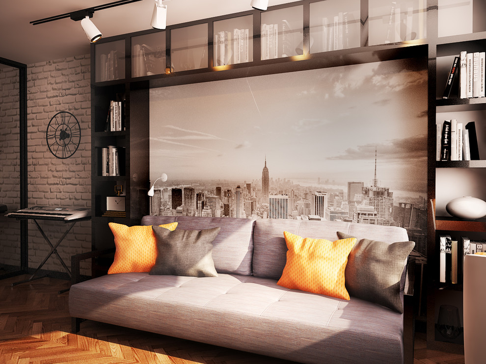 Концепция комнаты для молодого человека