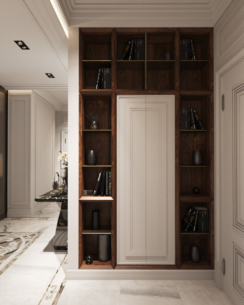 Светлая прихожая в современной классике