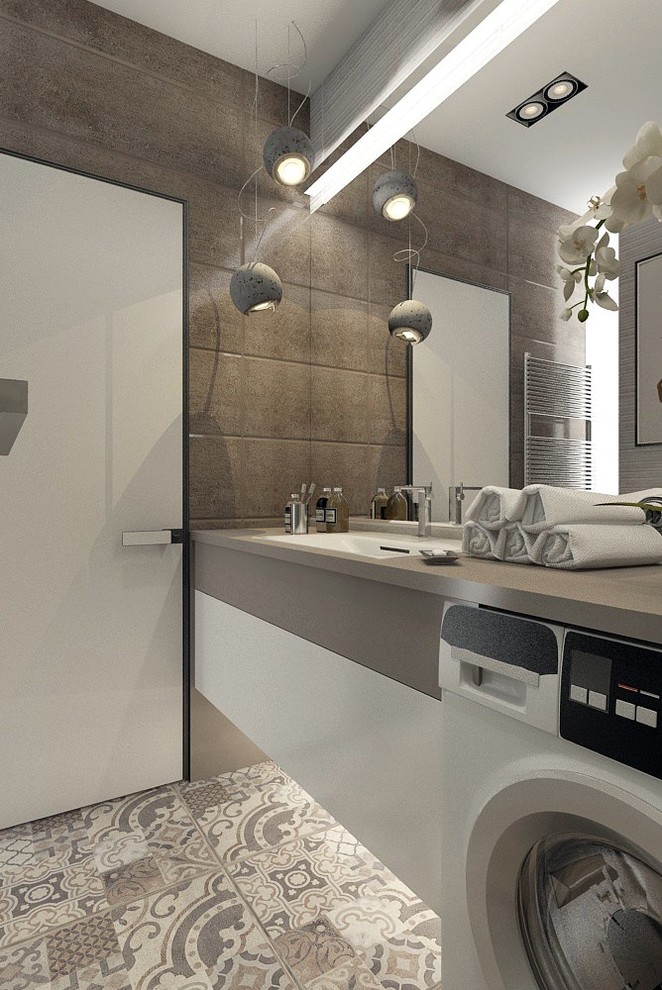 Обложка проекта: Ванная в современном стиле ЖК Новоетушино