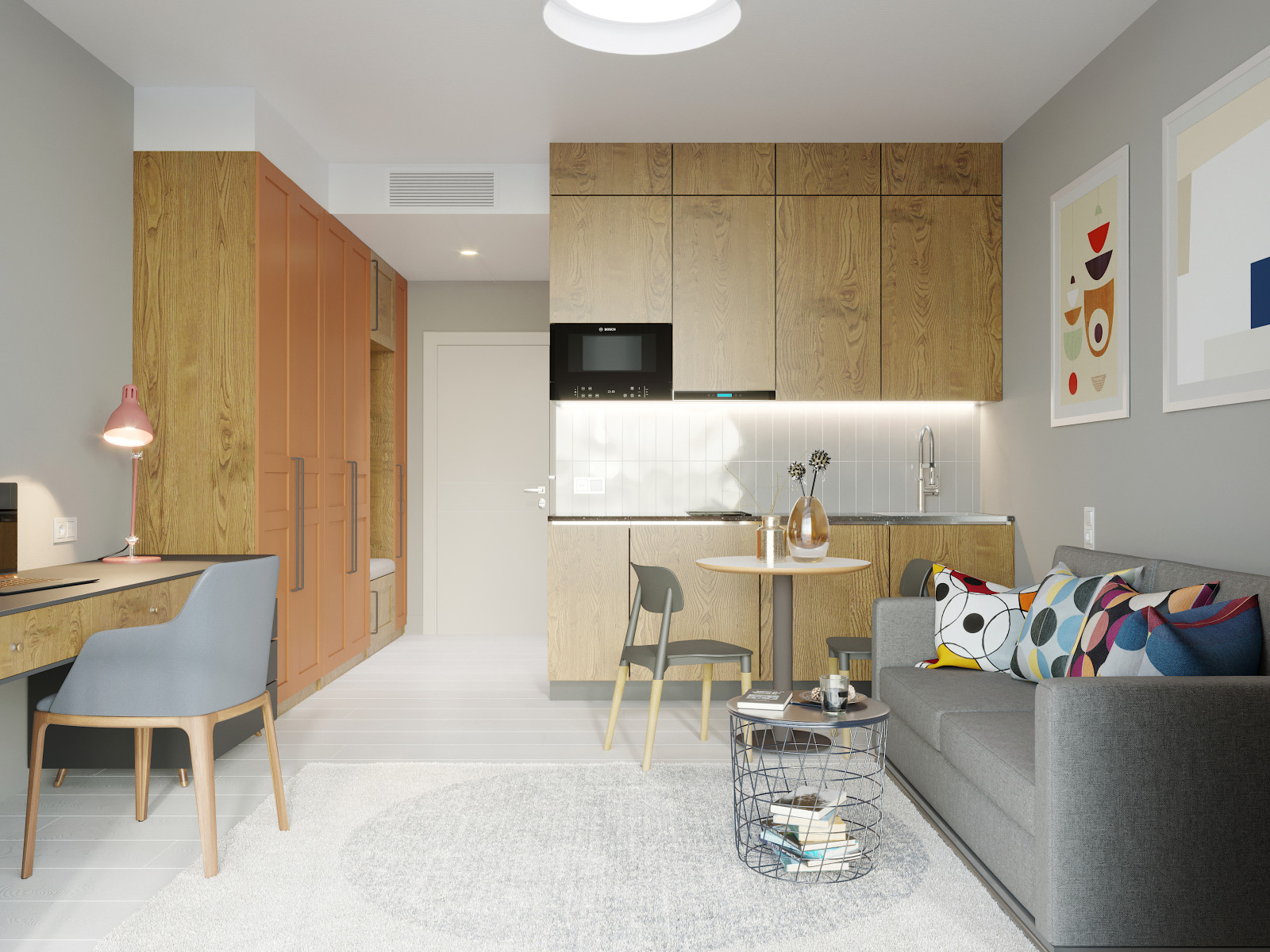 Номер SMART в современном стиле в апарт-отеле PRIME RESIDENCE