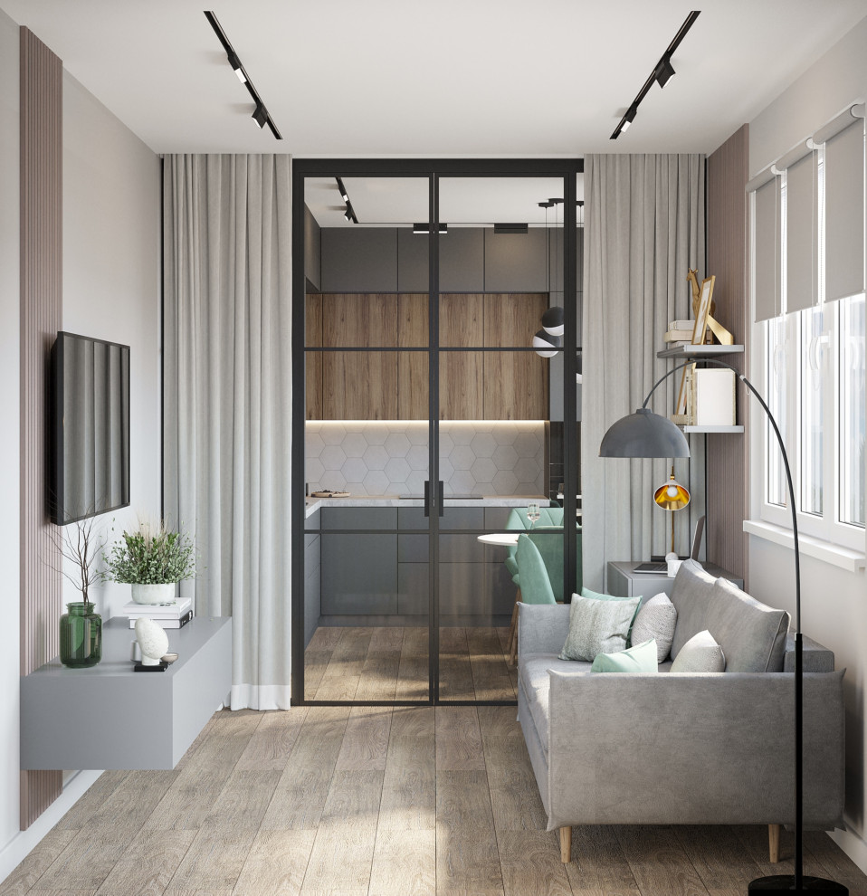 Дизайн-проект однокомнатной квартиры в современном стиле