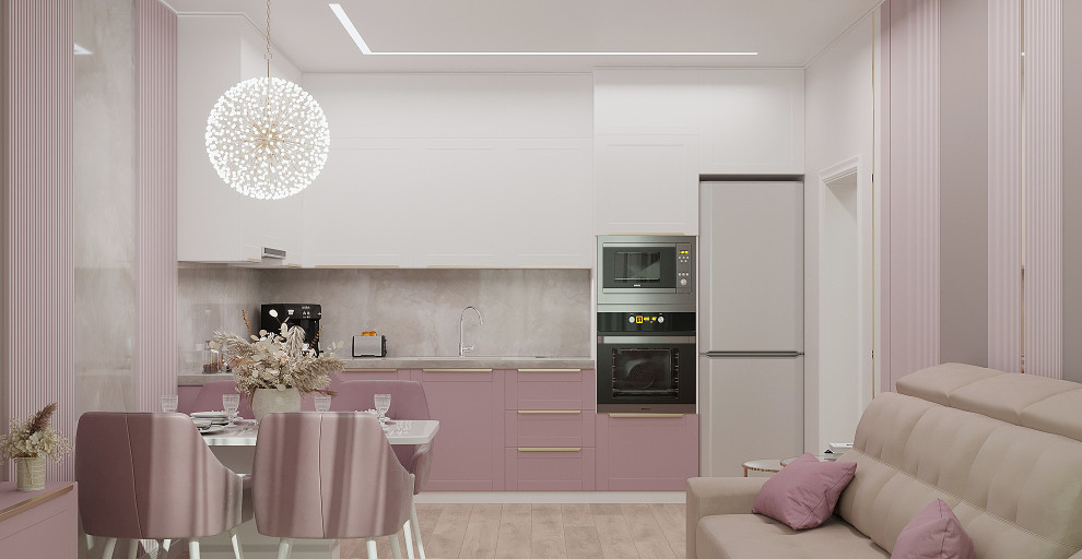 Обложка проекта: гостиная столовая в небольшой квартире