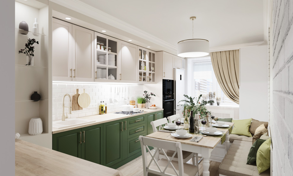 Визуализация кухни и гостиной