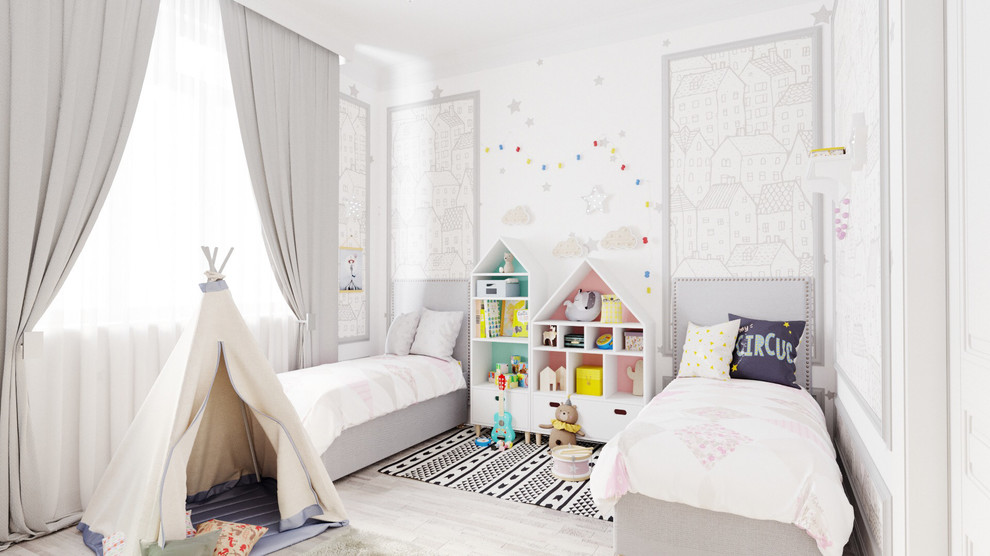 Дизайн интерьера и визуализация детской комнаты.