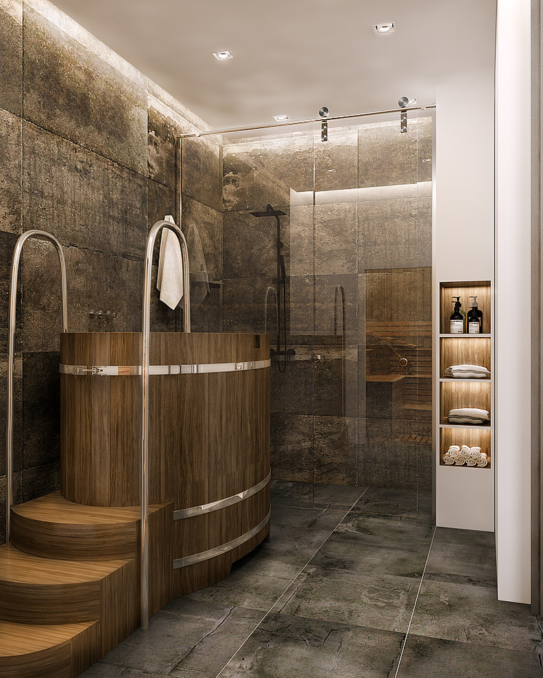 Обложка проекта: СПА в загородном доме КП Лужки