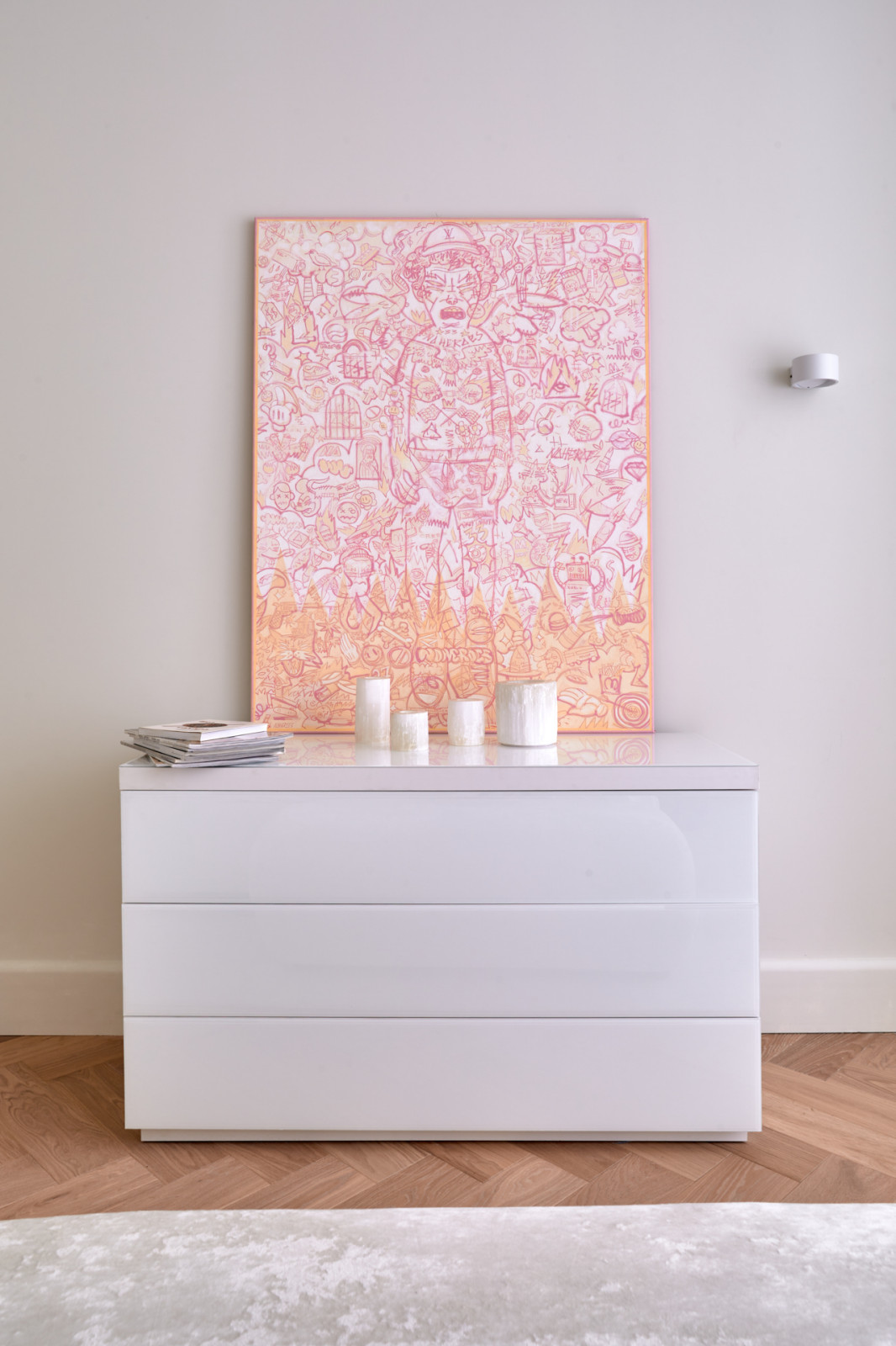 Обложка проекта: Стекло и неон: квартира в Подмосковье