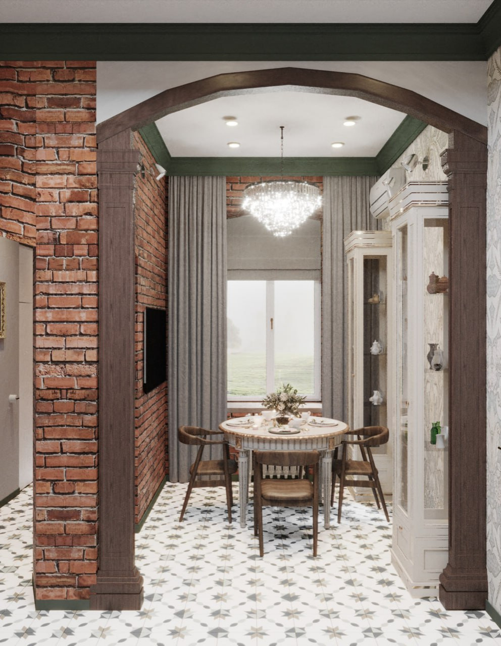 Интерьер в винтажном стиле для квартиры в доме дореволюционной застройки