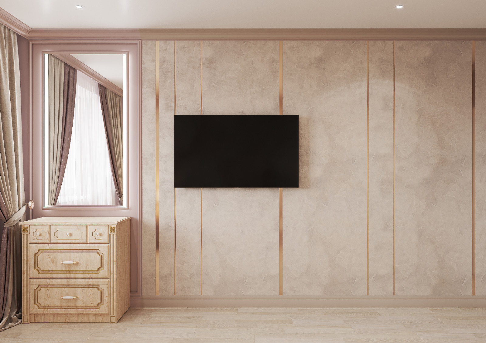 Яркая классика в трехкомнатной квартире