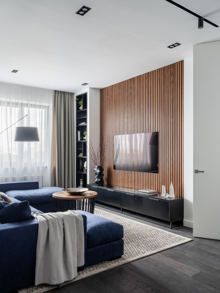 Дизайн квартиры с мебелью Zebrano by Sinteza: креслами,журнальным и smart-столом