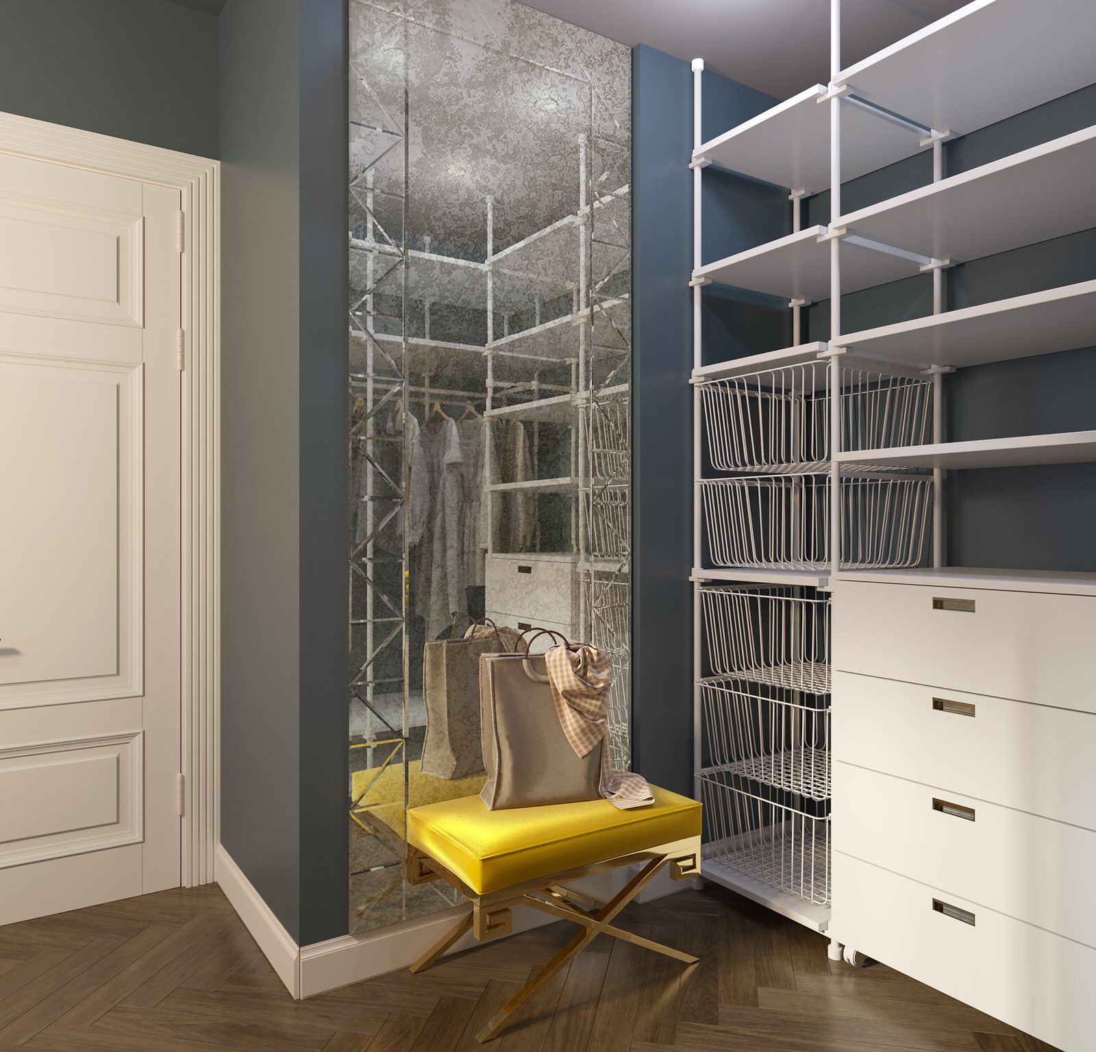 Interior design of a residential flat in The housing complex "Dynasty" at Moscow