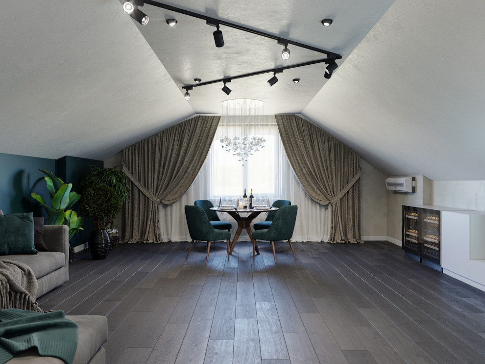 Дизайн интерьера мансарды дома (ул.Б.Зуевская)