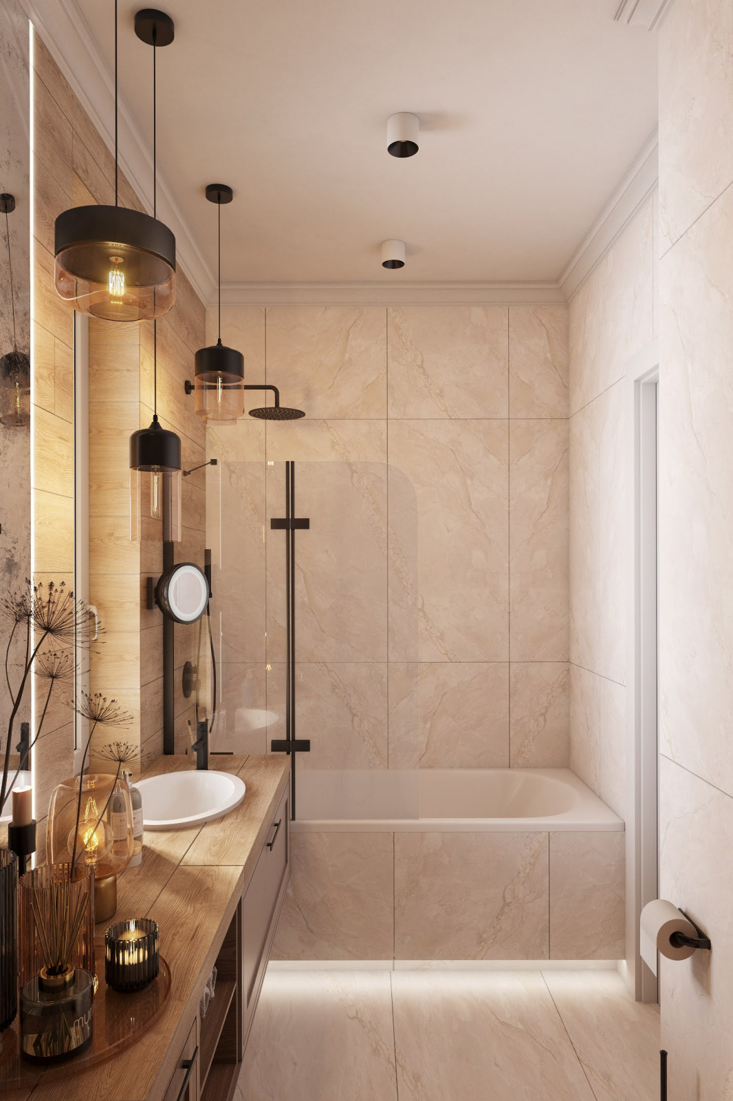 Встроенная раковина в столешницу из керамогранита