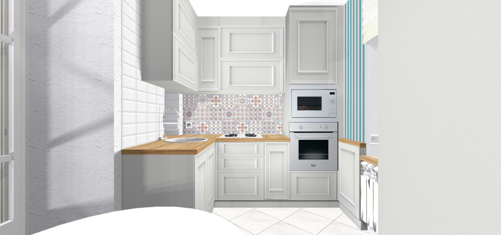 Маленькая кухня с нотками Прованса