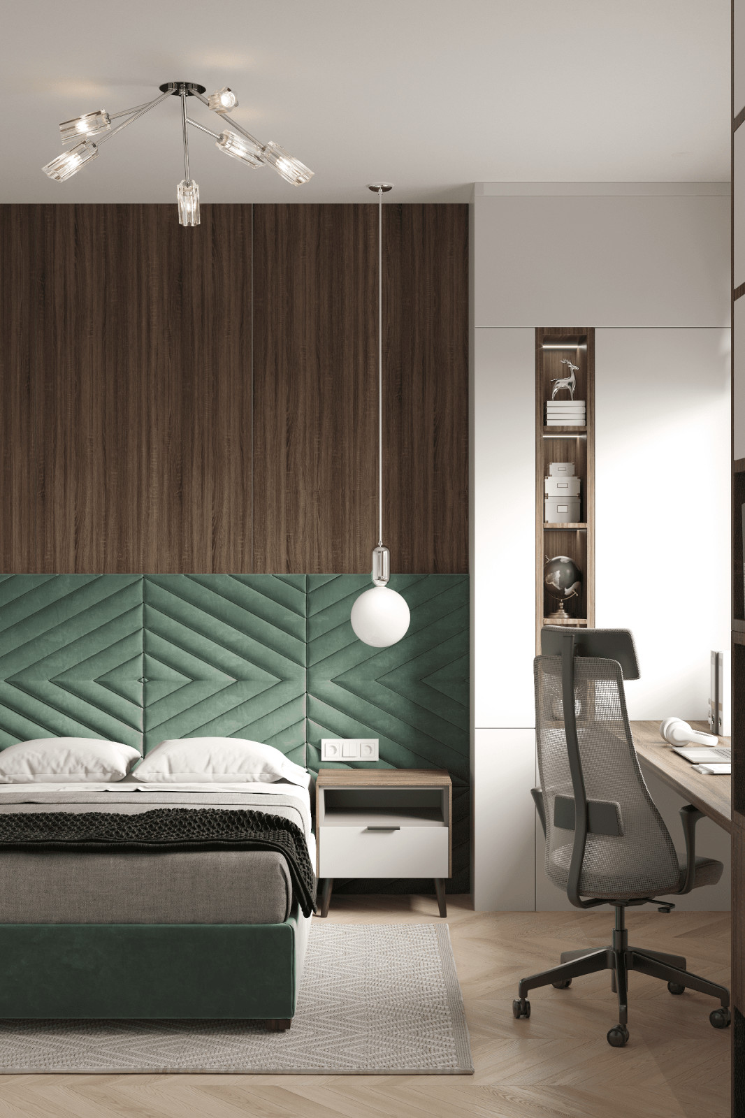 Просторная квартира в нежных оттенках со стильными элементами декора