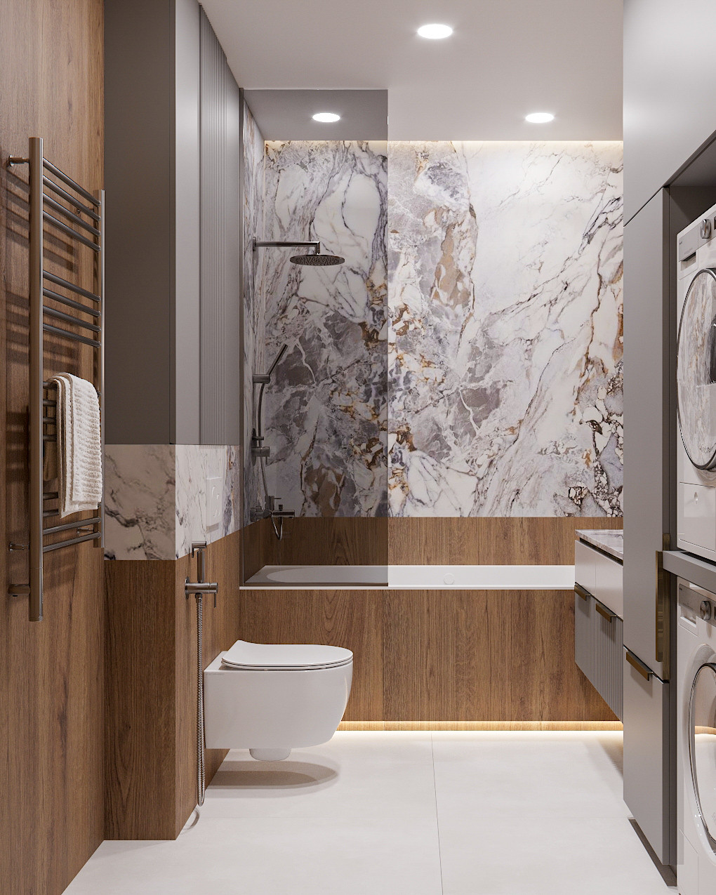 Дизайн-проект квартиры 70м2 в жк Садовый квартал г. Владивосток