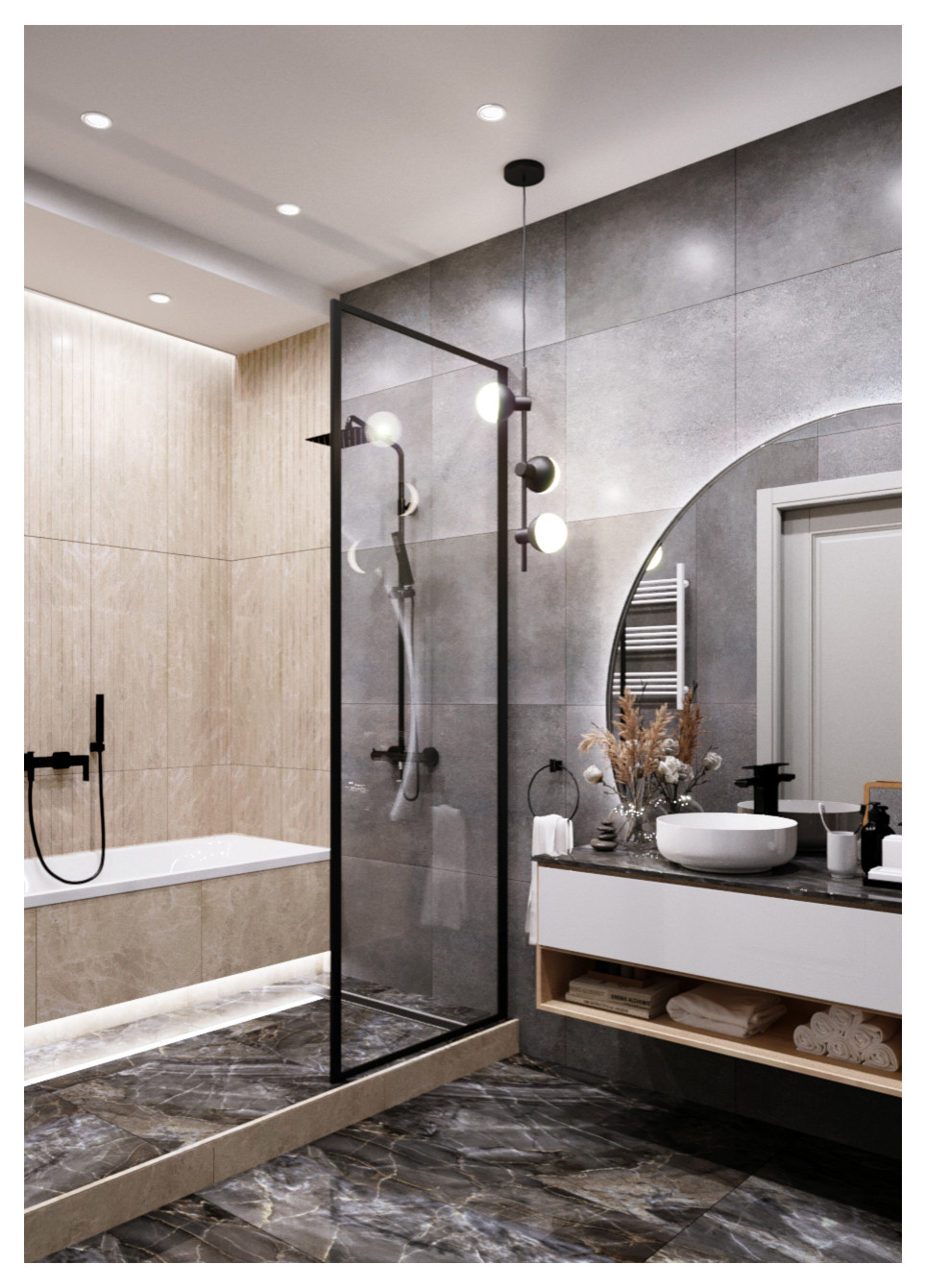 Обложка проекта: Дизайн ванной комнаты