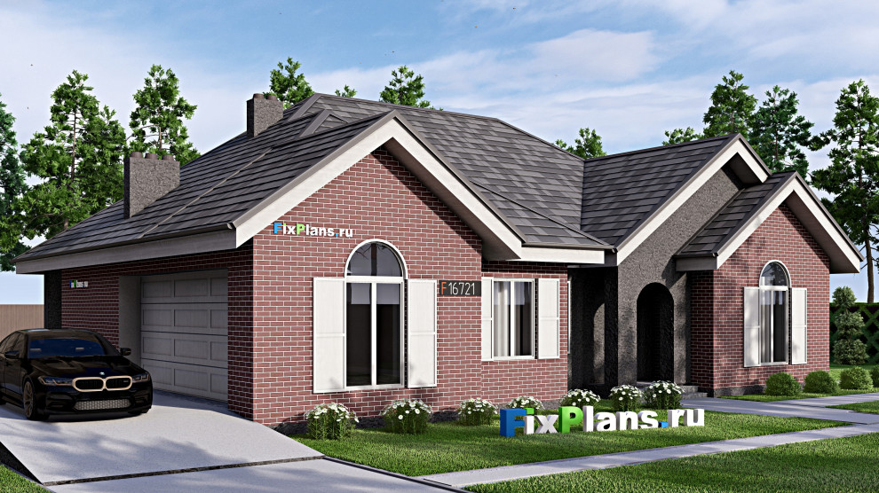Проект одноэтажного дома 17х14м S176м2 F-16721
