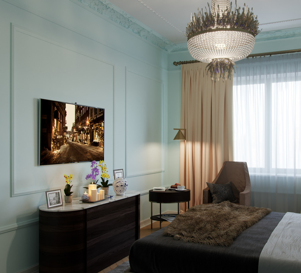 Сталинка на Ломоносовском. Дизайн спальни в парижском стиле