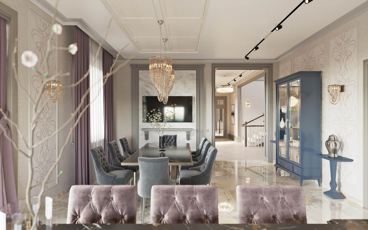 Дизайн интерьера жилого дома. Современная классика.