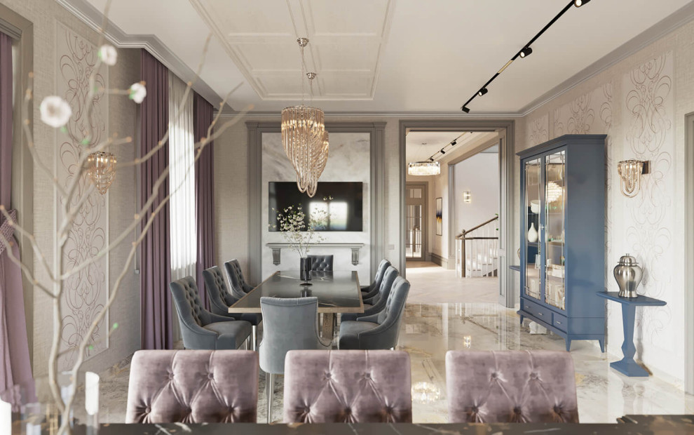 Дизайн интерьера жилого дома. Современная классика.