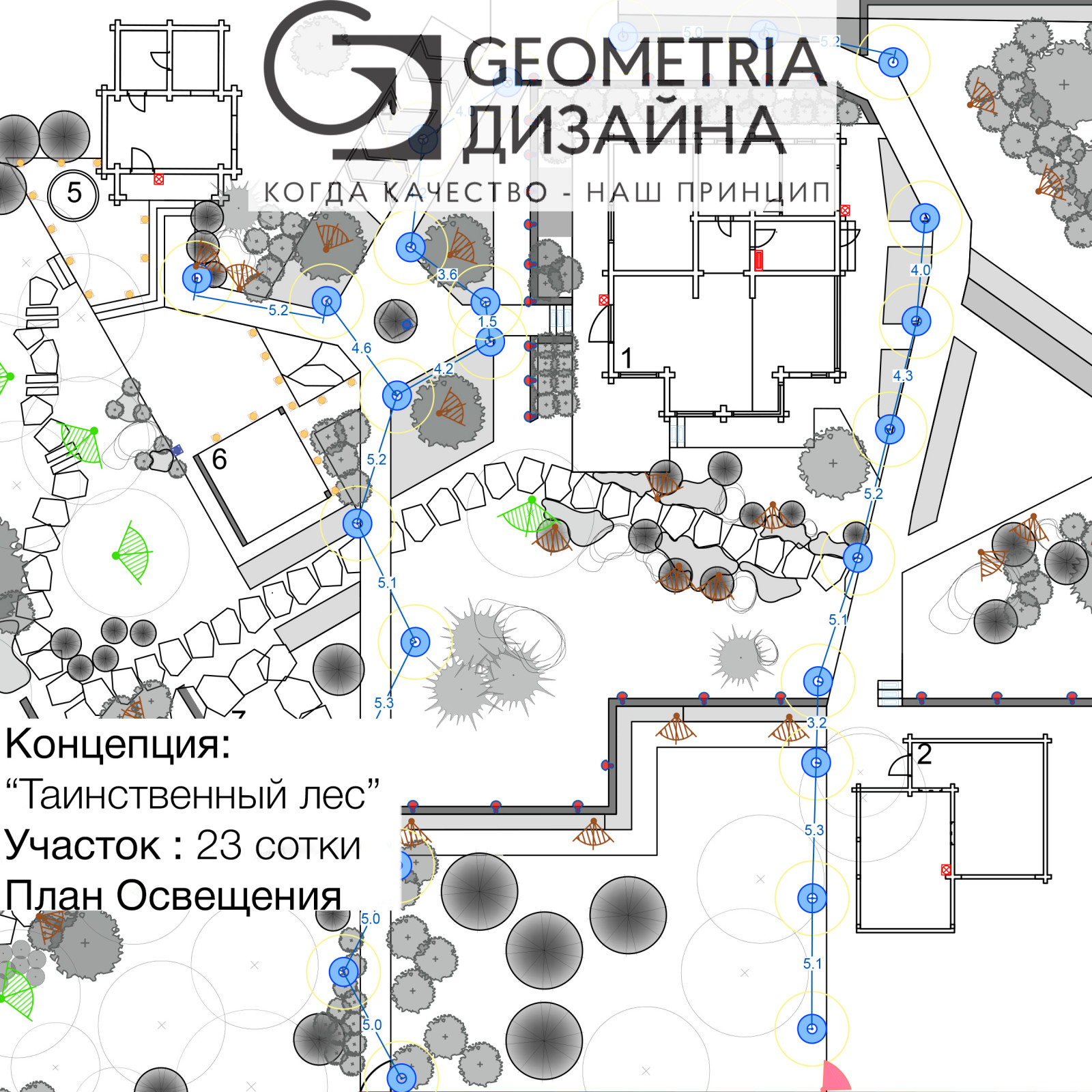 Ландшафтный дизайн-проект "Таинственный лес"