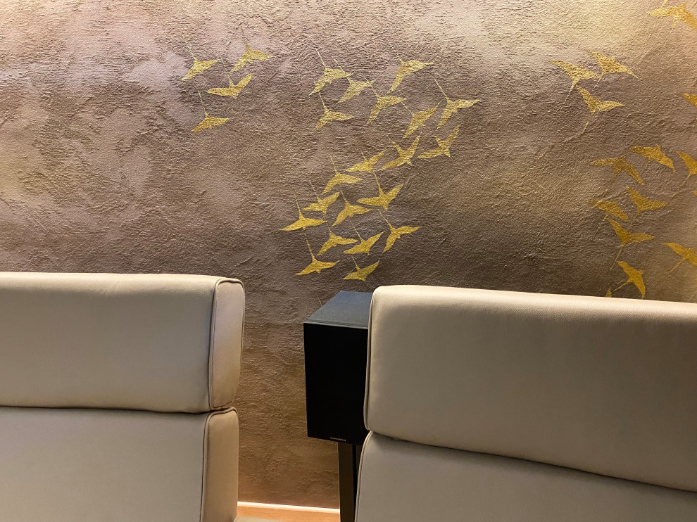 Приватный домашний кинотеатр в восточном стиле