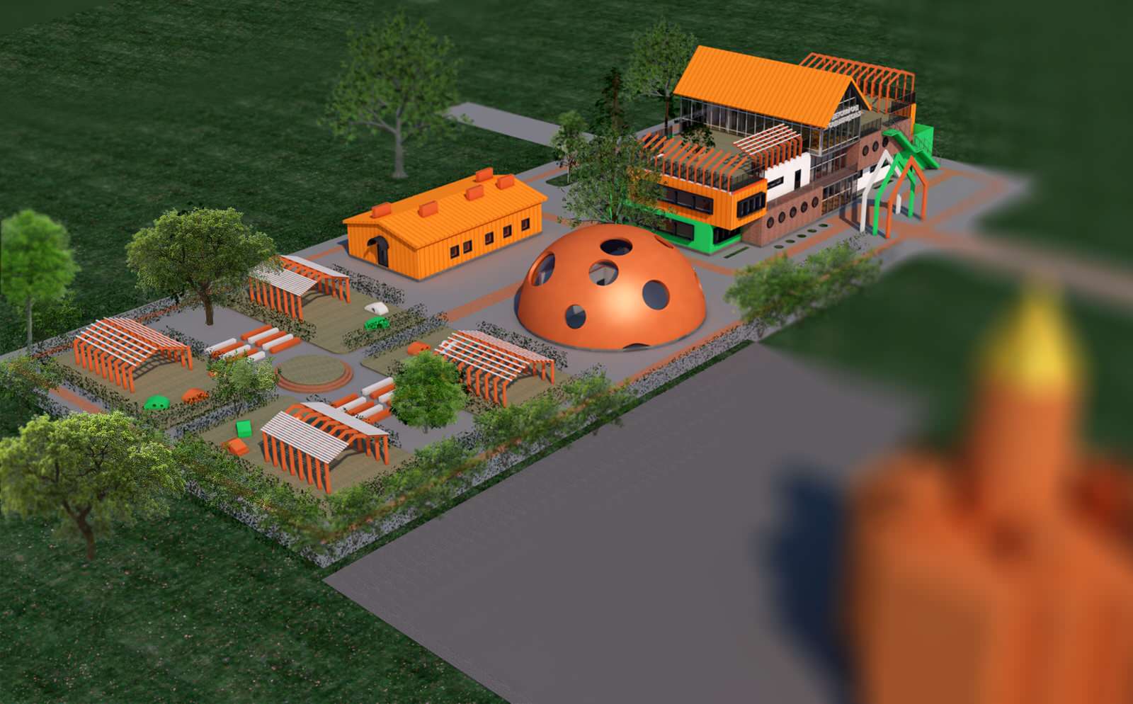 Детский Сад, Бассейн и Пищеблок