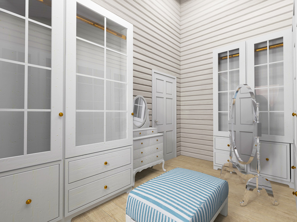 Разработка интерьера спальни и гардеробной загородного дома0