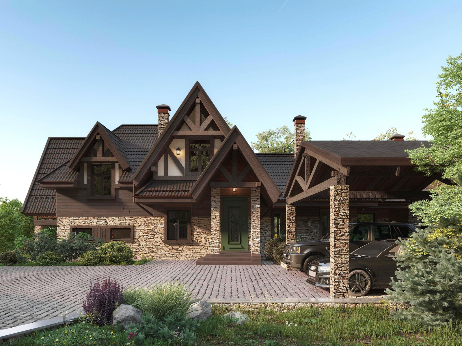 Архитектурный проект дома на рельефе