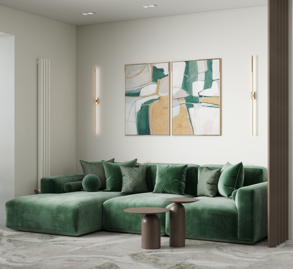 Квартира для молодой семьи с двумя детьми и домашним питомцем.