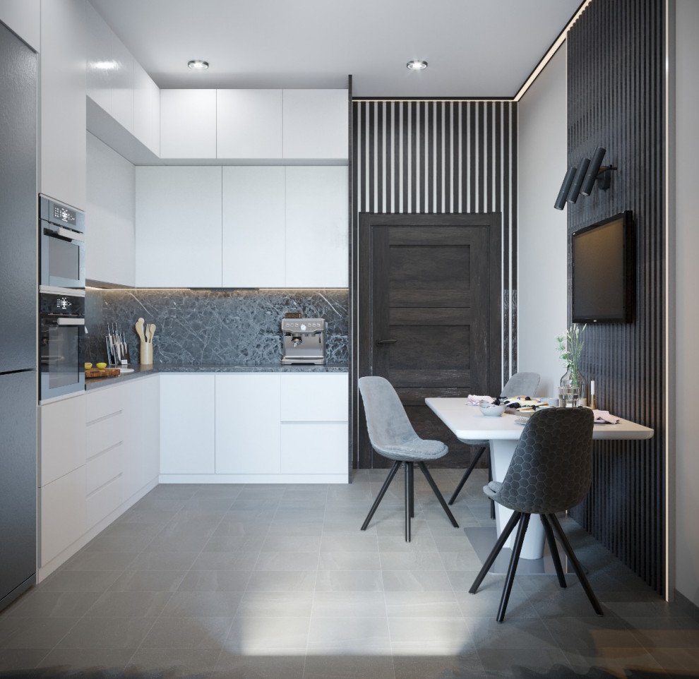 Обложка проекта: Кухня в двухкомнатной квартире в городе Москва