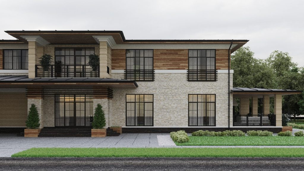 Проект дома в стиле Райта