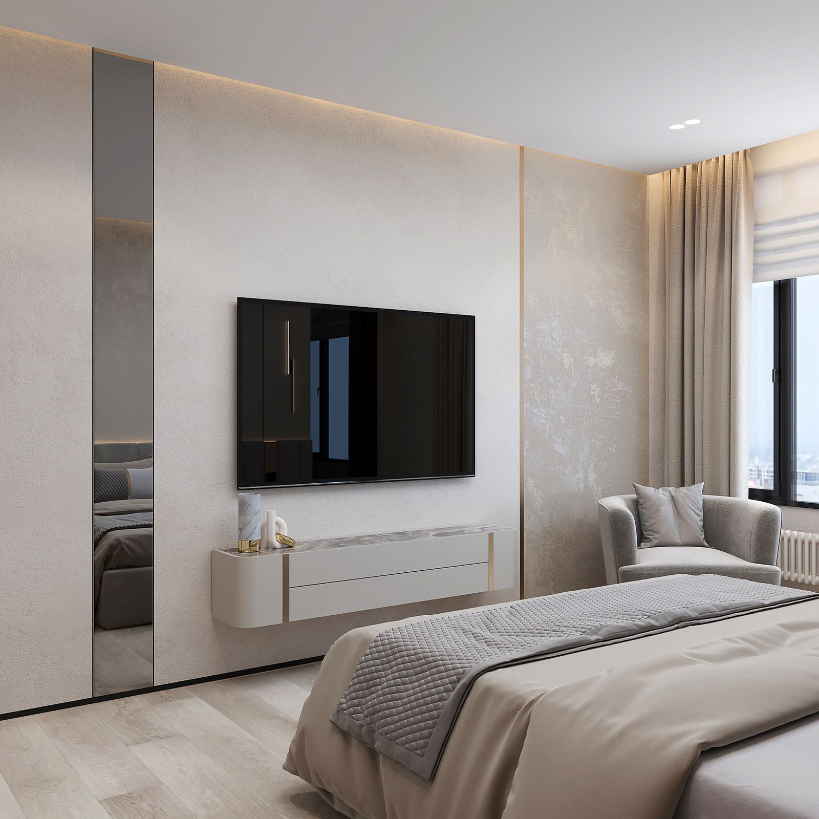 2023г. Интерьер квартиры 134 м2 в ЖК "Чикаго"