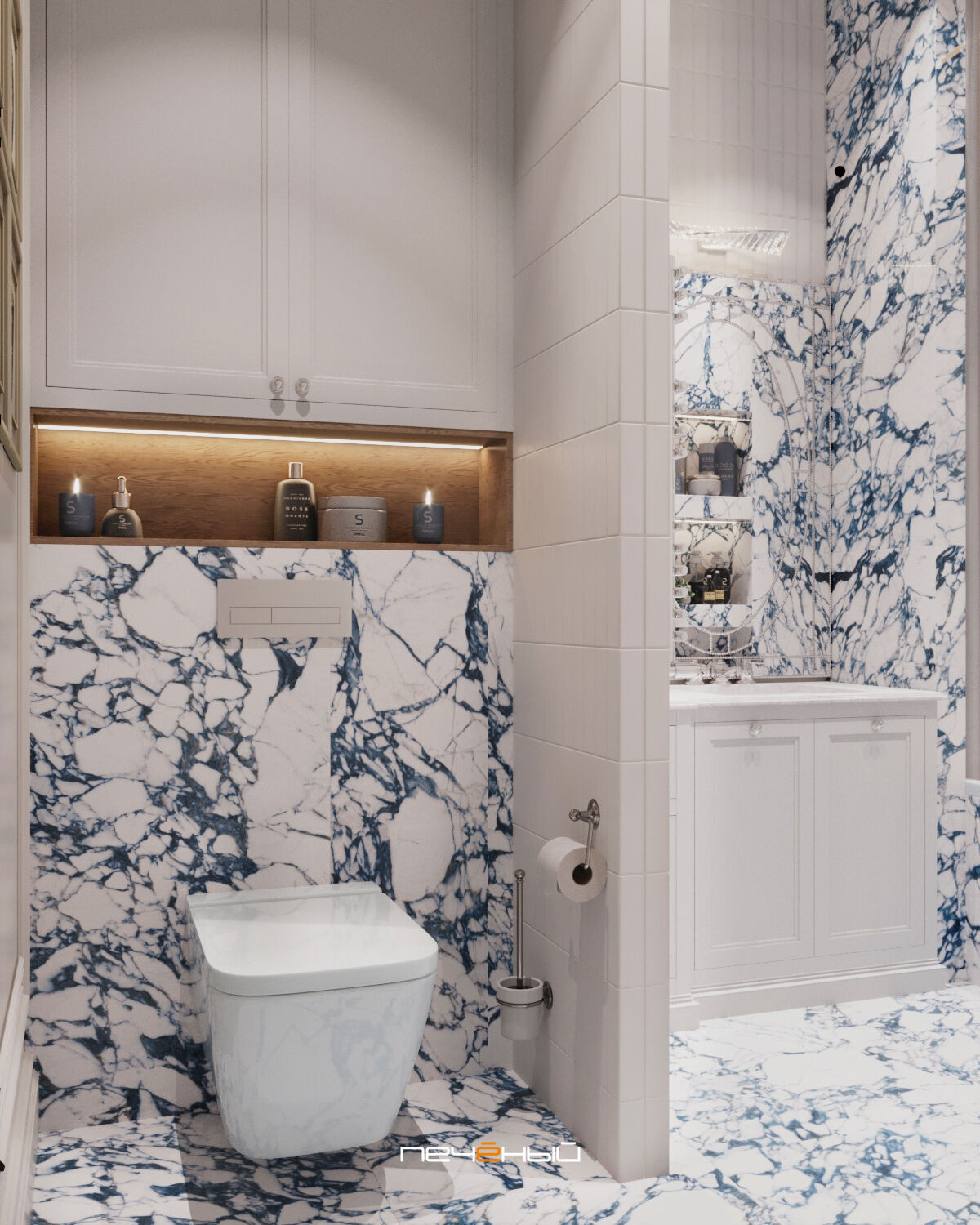 2025 Дизайн 3-комнатной квартиры 90 м² в классическом стиле, Москва, ЖК Остров