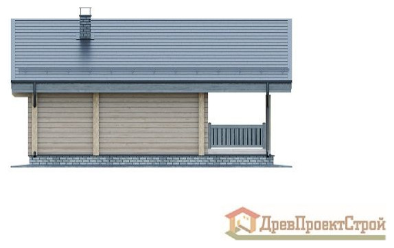 Проект бани из бруса массива естественной влажности № 158